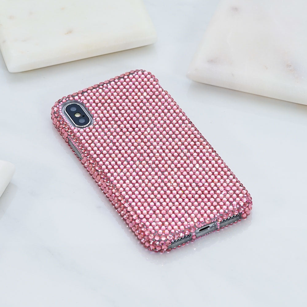 pink crystals iphone Xs case