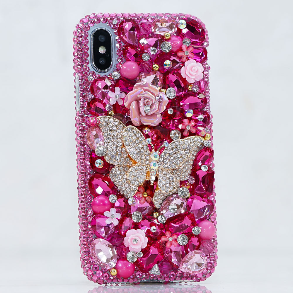 pink butterfly iphone Xs case