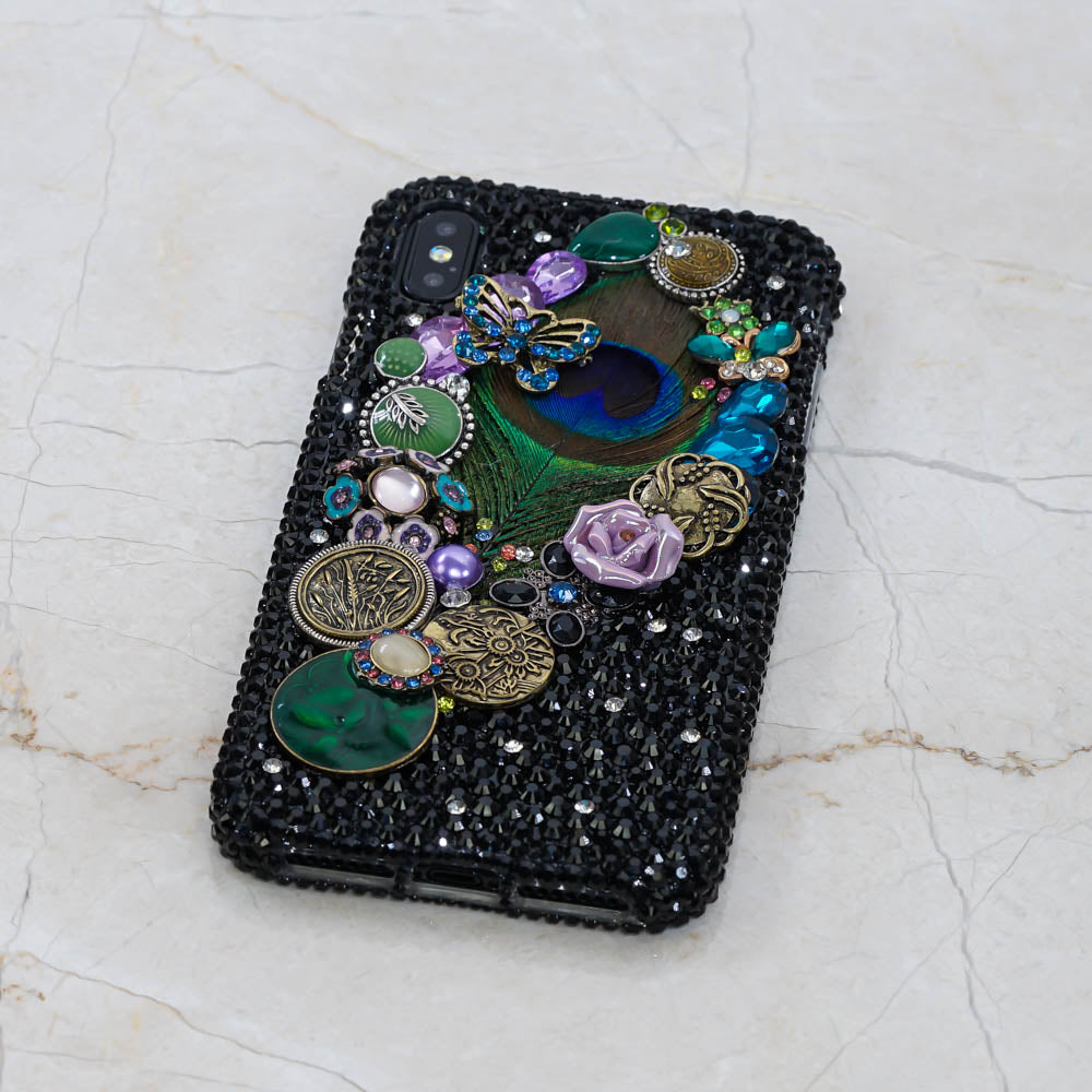 peacock feather iphone xs case