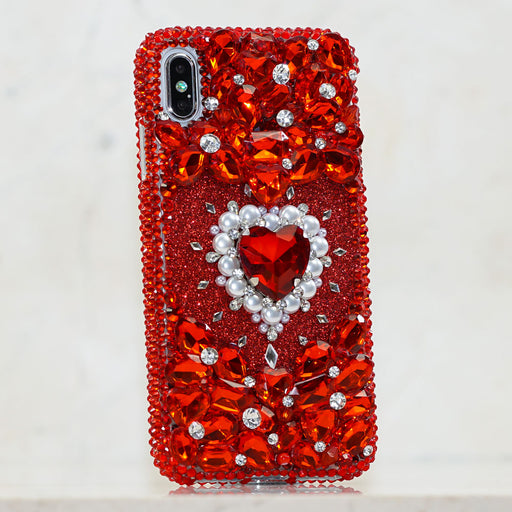 red heart iphone xs max case