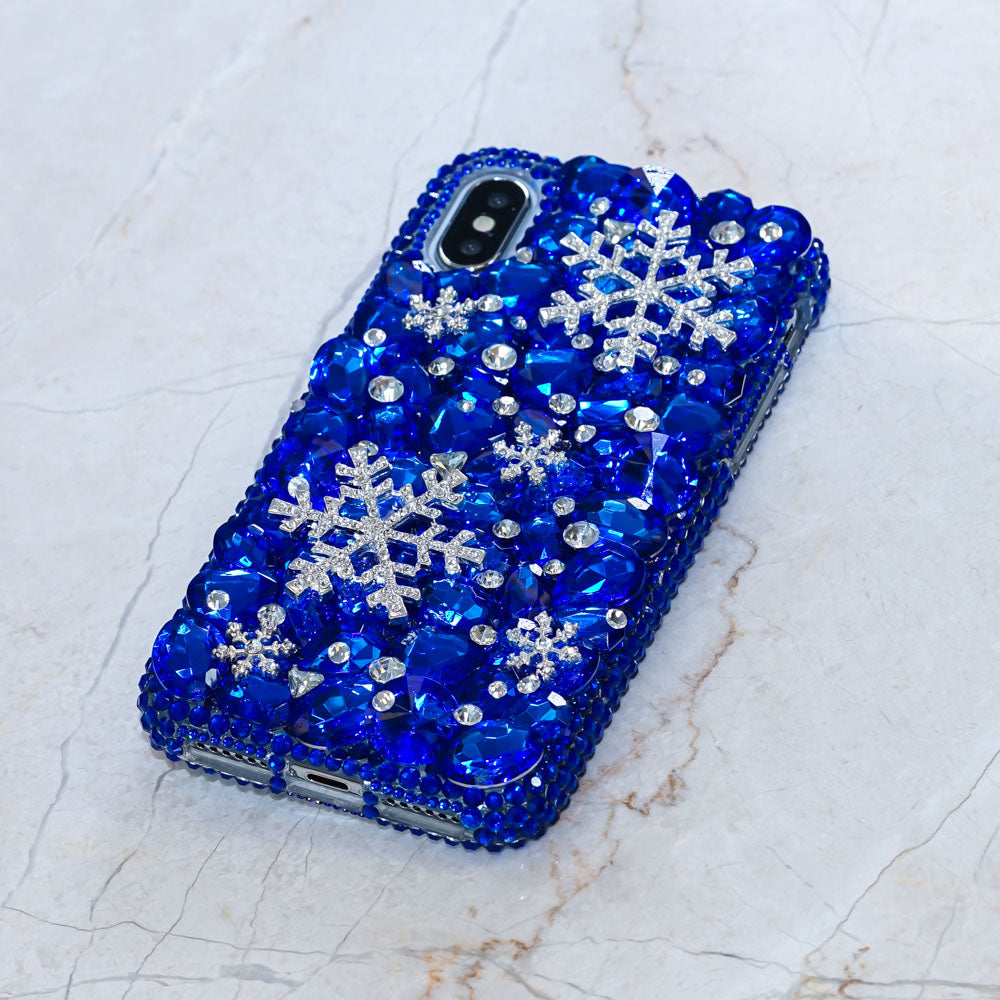 blue crystals iphone Xs max case