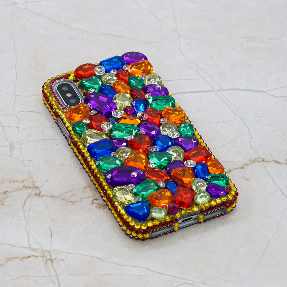 Rainbow crystals iphone X case