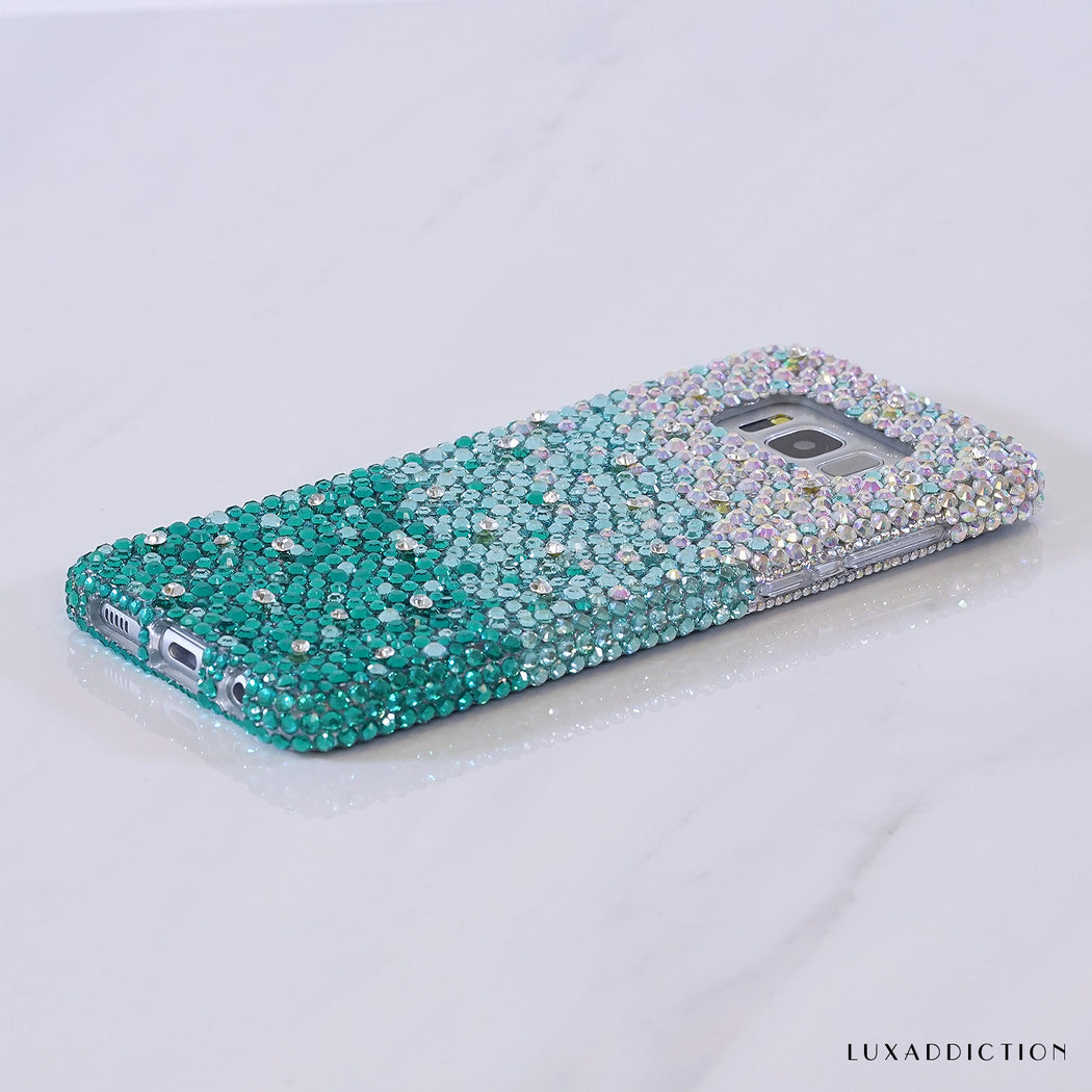 Turquoise crystals Samsung S8 Plus case