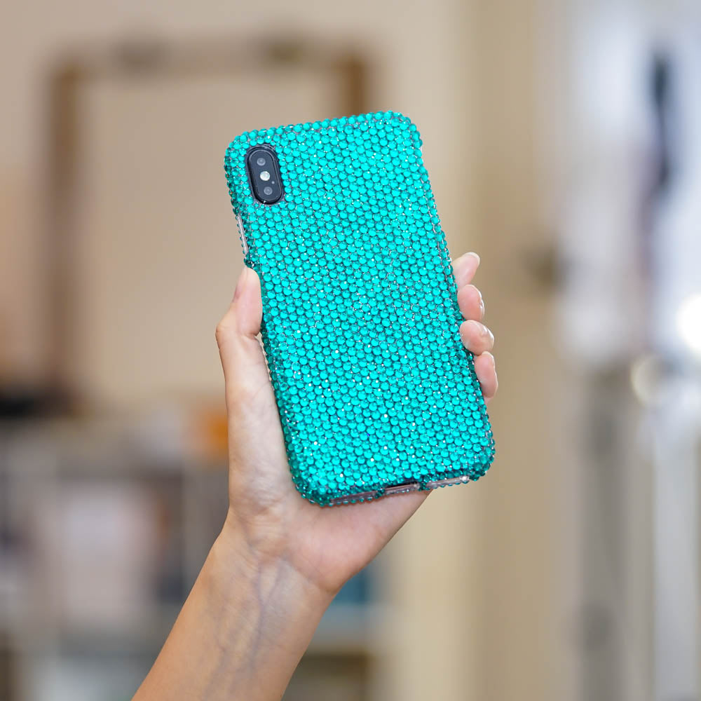 Turquoise Crystals iphone xs max case