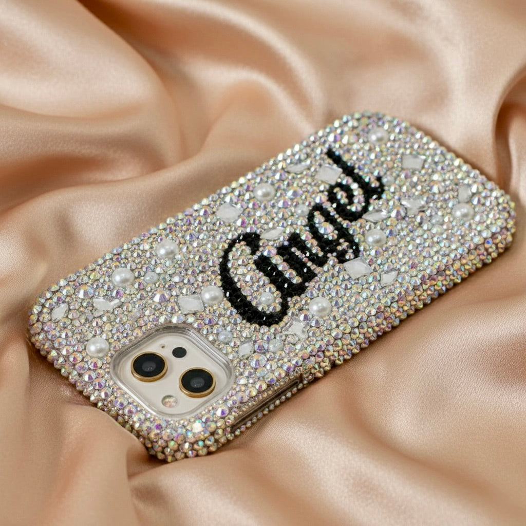 AB Clear Crystals Personalized Name & Initials Design (style PN_1028)