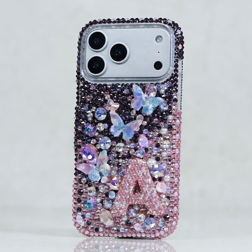 Shimmering Butterflies Personalized letter Design (style PN_1150)