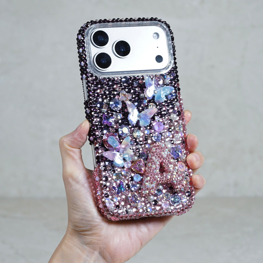 Shimmering Butterflies Personalized letter Design (style PN_1150)