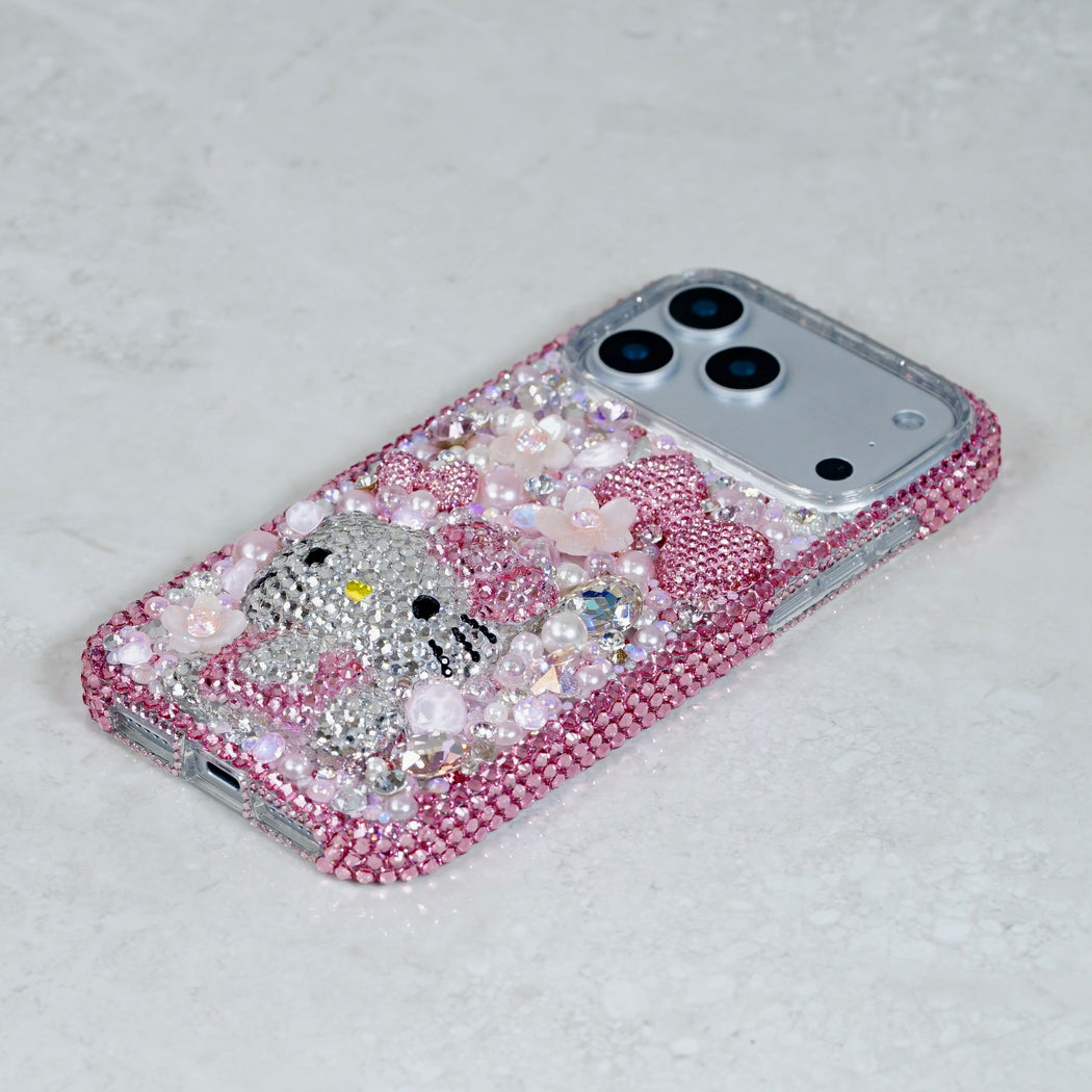 Pink Sakura Kitty Crystal Case (Style 608)