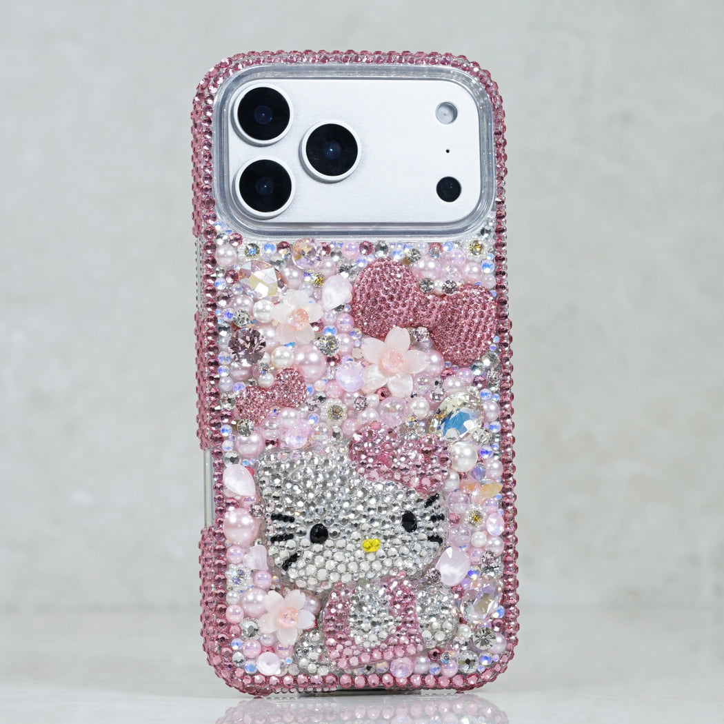 Pink Sakura Kitty Crystal Case (Style 608)