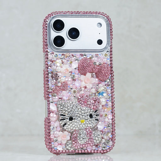 Pink Sakura Kitty Crystal Case (Style 608)