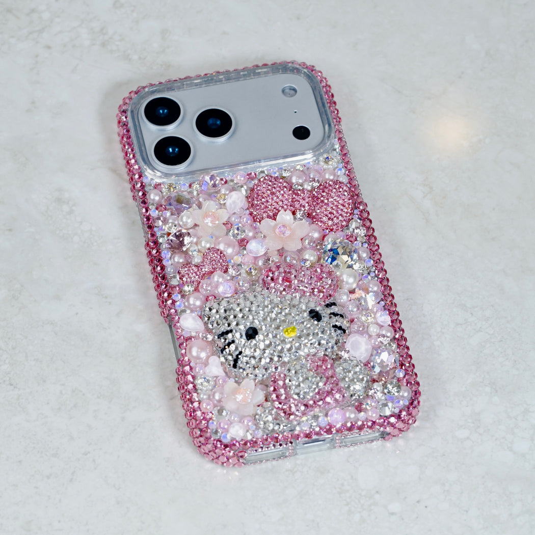 Pink Sakura Kitty Crystal Case (Style 608)