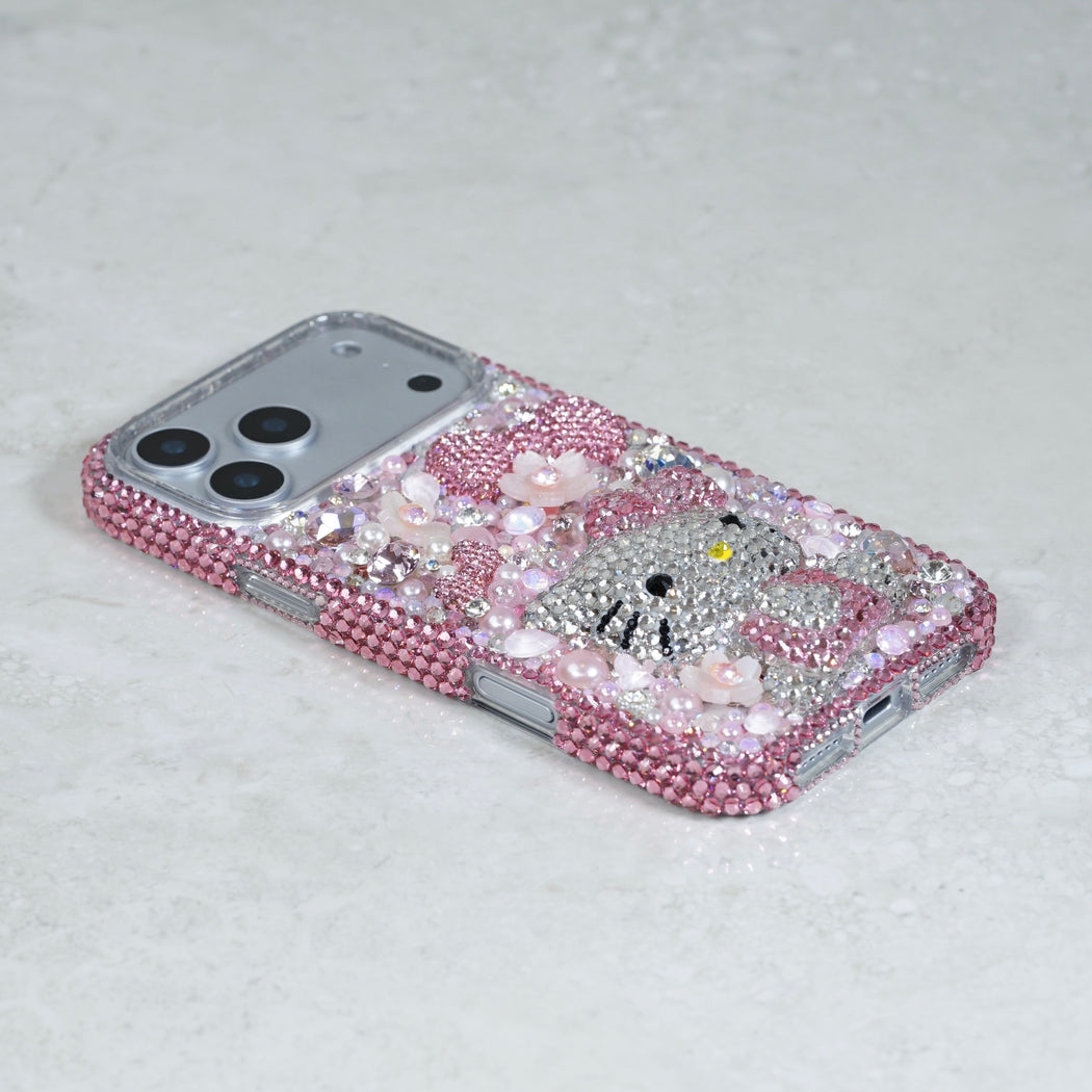 Pink Sakura Kitty Crystal Case (Style 608)
