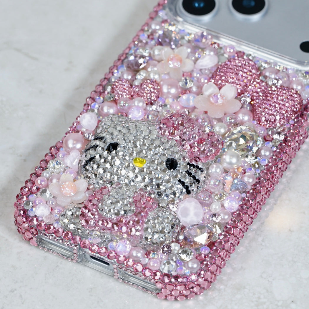 Pink Sakura Kitty Crystal Case (Style 608)