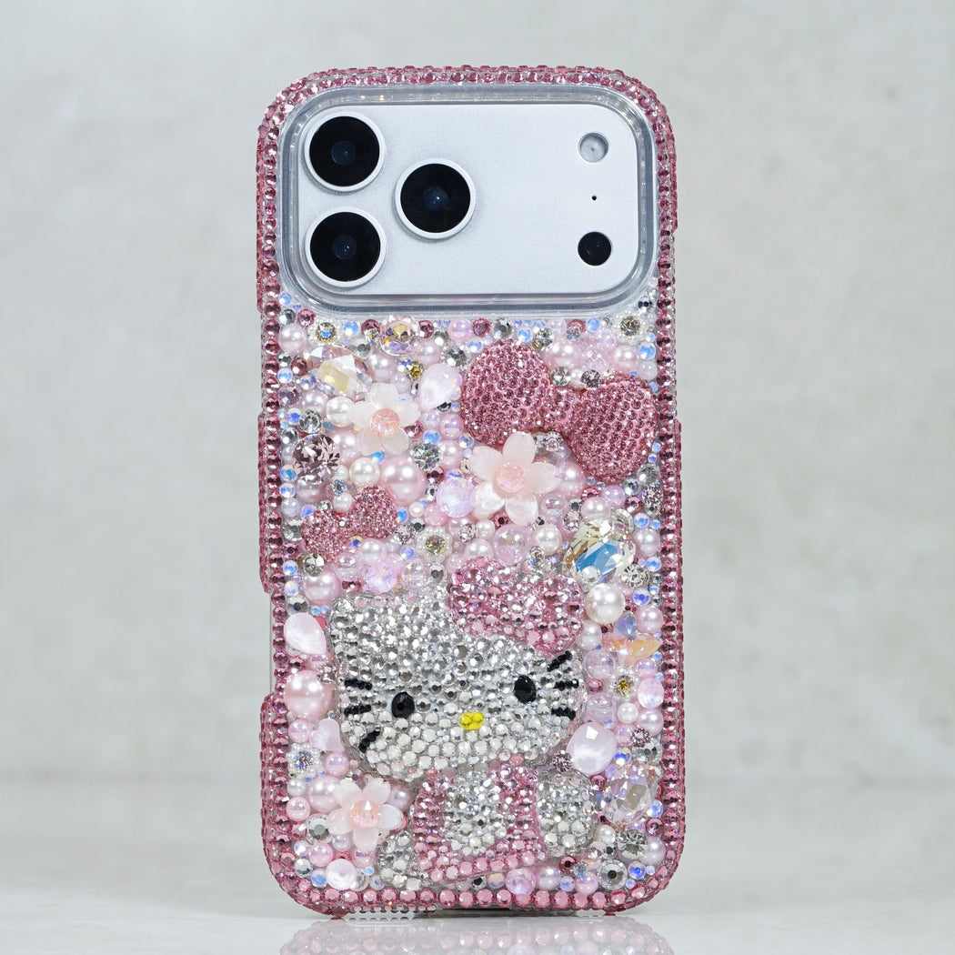 Pink Sakura Kitty Crystal Case (Style 608)
