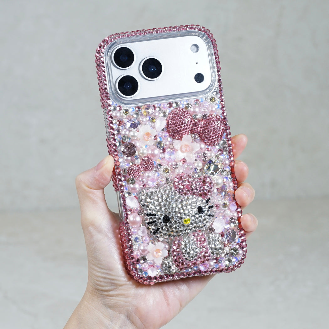Pink Sakura Kitty Crystal Case (Style 608)