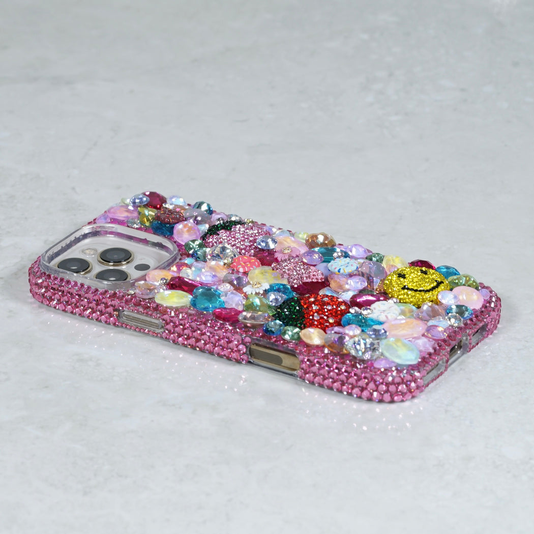 Kawaii Pink Strawberry & Donut 3D Jewel Case (Style 611)