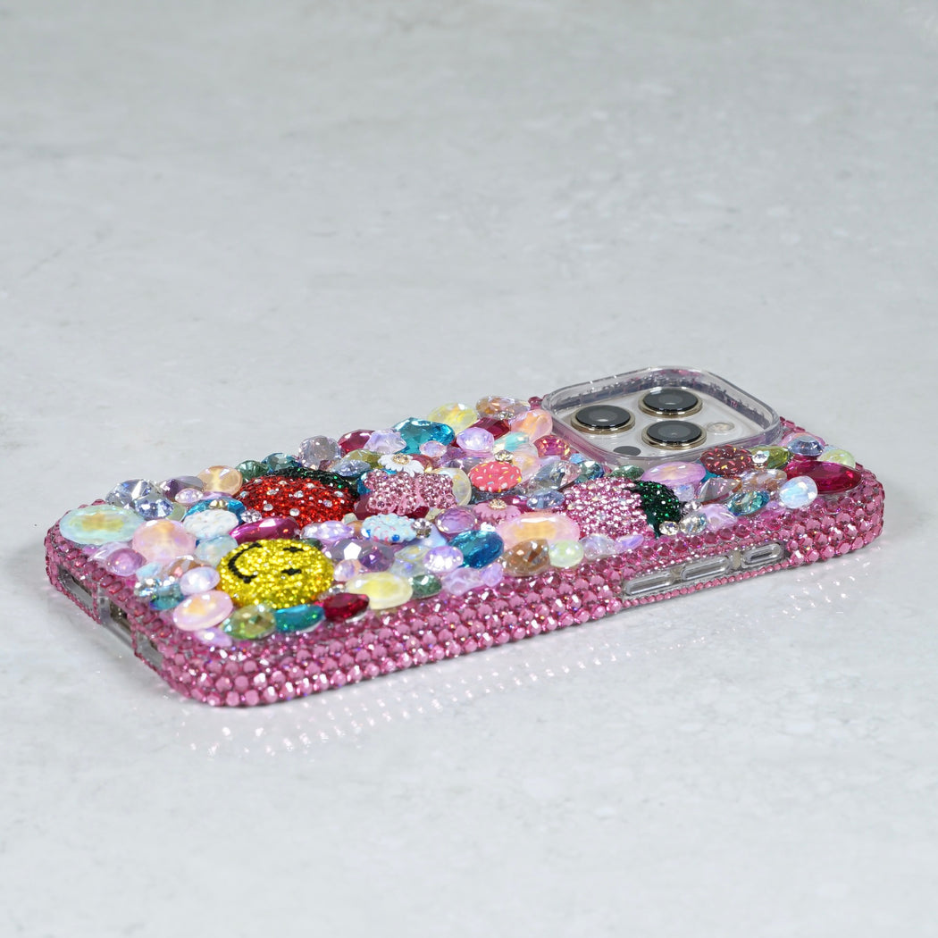 Kawaii Pink Strawberry & Donut 3D Jewel Case (Style 611)