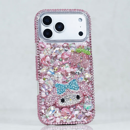 My Pink Sakura & Pearl 3D Crystal Phone Case (Style 612)