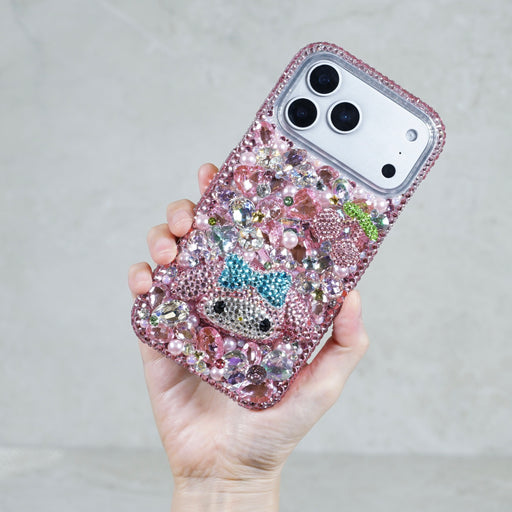 My Pink Sakura & Pearl 3D Crystal Phone Case (Style 612)