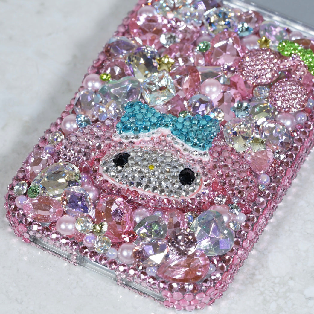 My Pink Sakura & Pearl 3D Crystal Phone Case (Style 612)