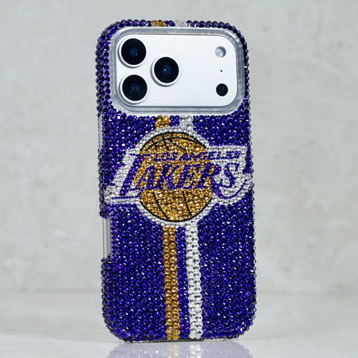 Los Angeles Lakers Purple Pavé Emblem Crystal Case (style 960)