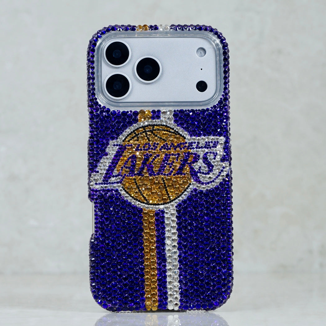Los Angeles Lakers Purple Pavé Emblem Crystal Case (style 960)