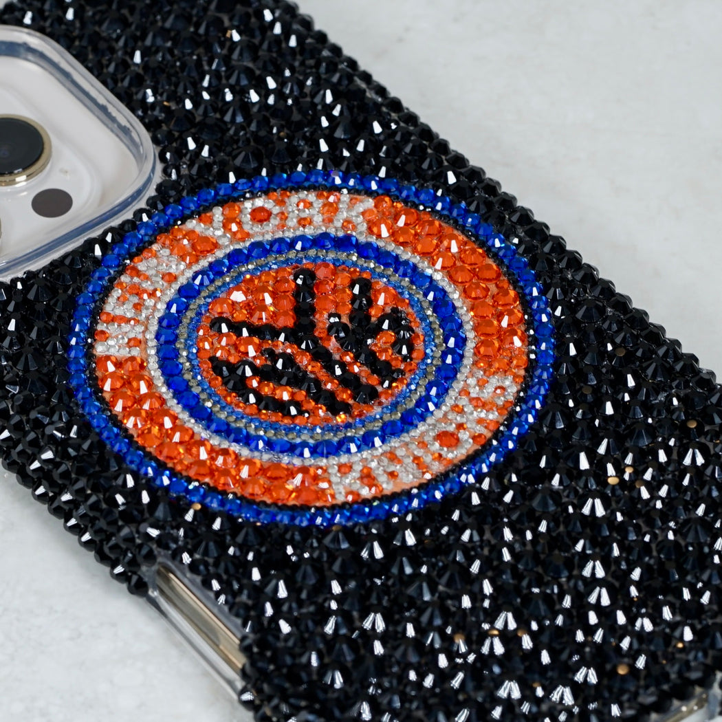 New York Knicks Black Pavé Emblem Crystal Case (style 963)