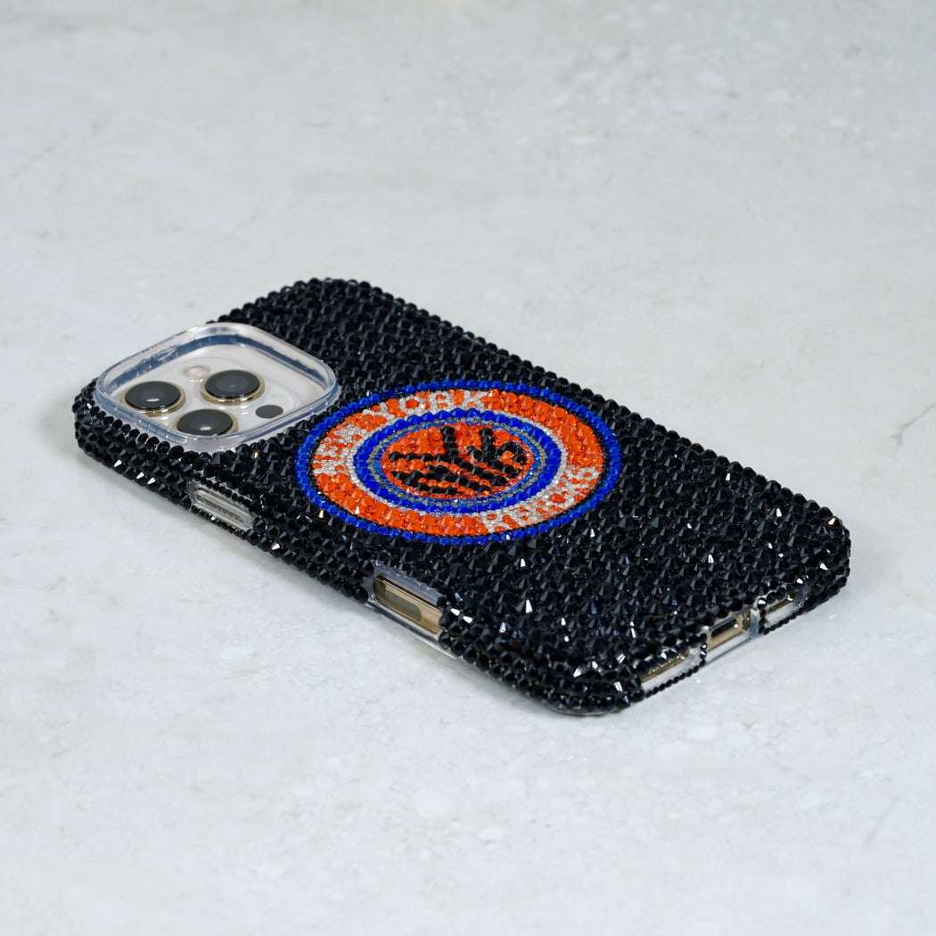 New York Knicks Black Pavé Emblem Crystal Case (style 963)