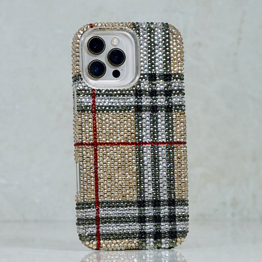 Classic Heritage Check Pavé Crystal Case (style 964)