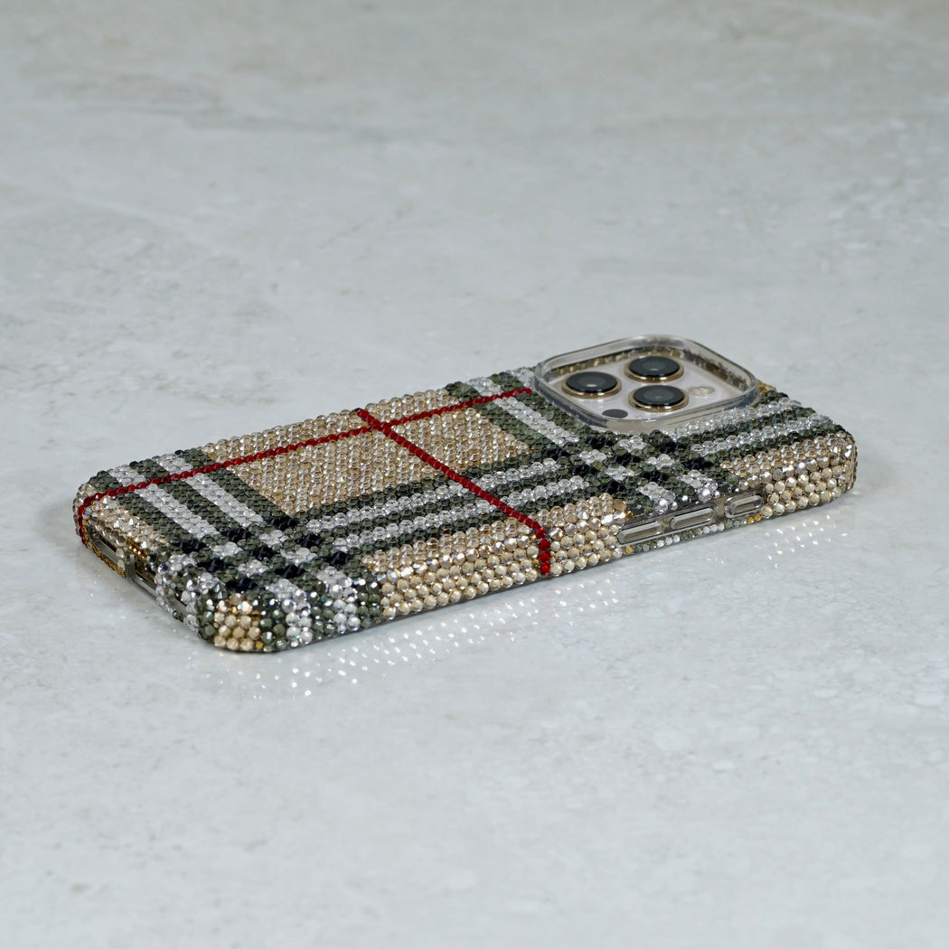 Classic Heritage Check Pavé Crystal Case (style 964)