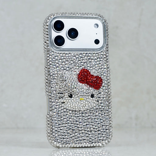 Full Paved Kitty Clear Crystals Case (style 968)