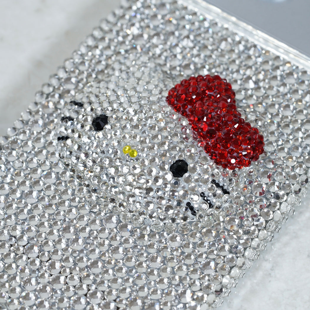 Full Paved Kitty Clear Crystals Case (style 968)