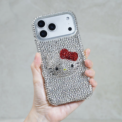 Full Paved Kitty Clear Crystals Case (style 968)