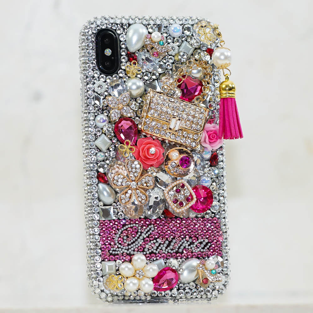 Fashion Purse Personalized Name & Initials Design with Tassel Phone Charm (style PN_1060) Fashion Purse Personalized Name & Initials Design with Tassel Phone Charm (style PN_1060)