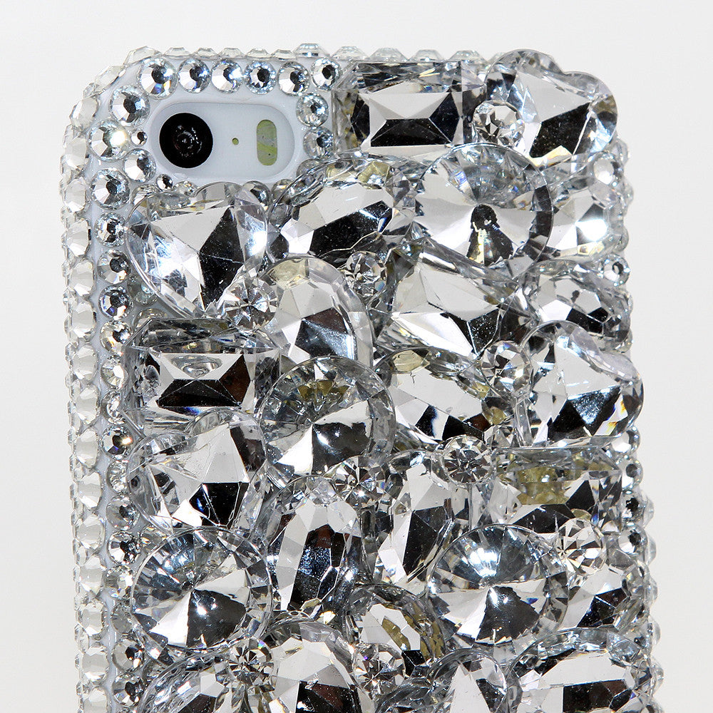 Diamond Stones Personalized Name & Initials Design case made for iPhone 5 / 5S