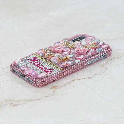 pink crystals iphone xr case