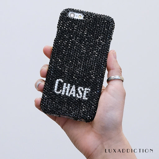 jet black crystals iphone 7 case