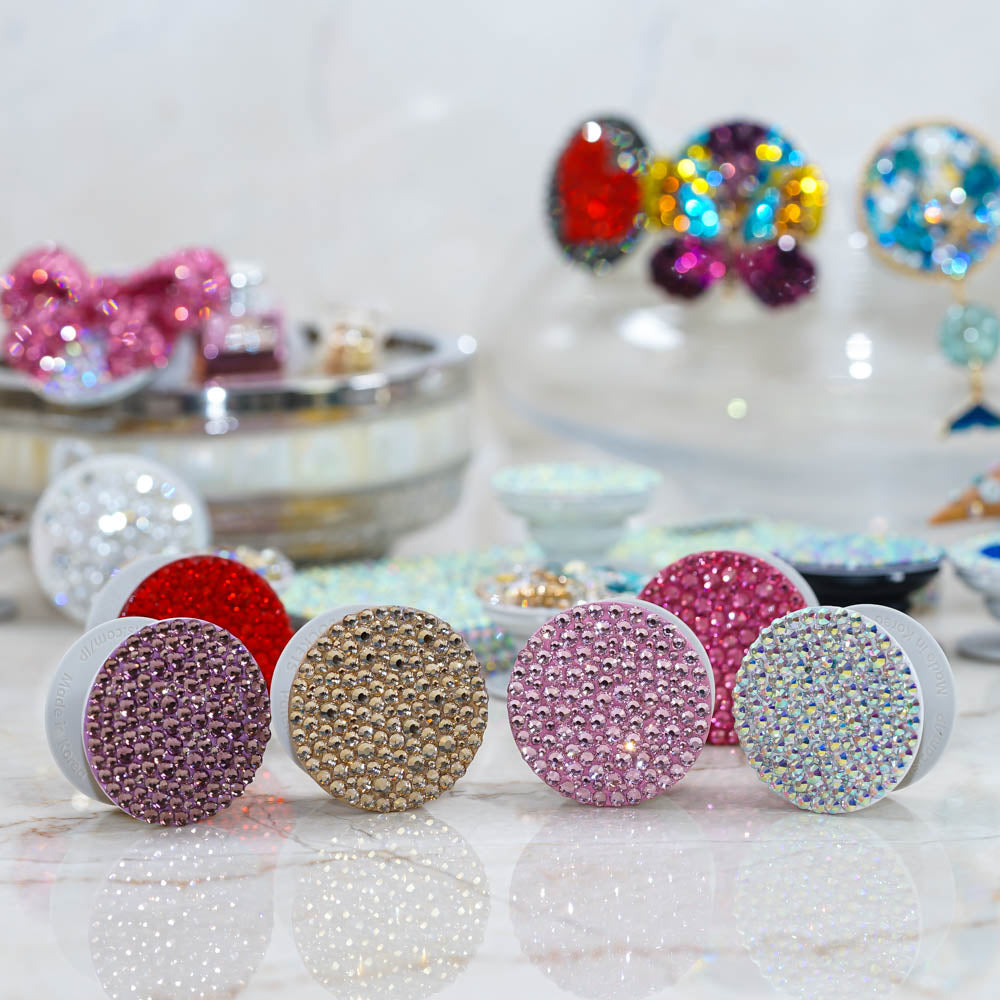 Popsockets Color Genuine Crystals PopSockets PopGrip (Pick Your Color) — LuxAddiction.com