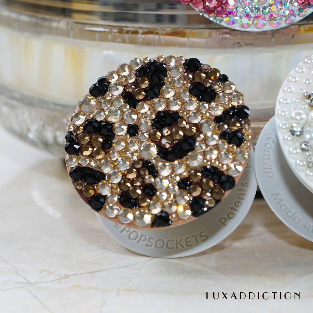 Motivo ghepardo beige con stampa leopardata PopSockets PopGrip Motivo ghepardo beige con stampa leopardata PopSockets PopGrip