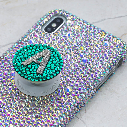 Genuine Crystals Personalized PopSockets PopGrip - Pick Your Color (POP309)