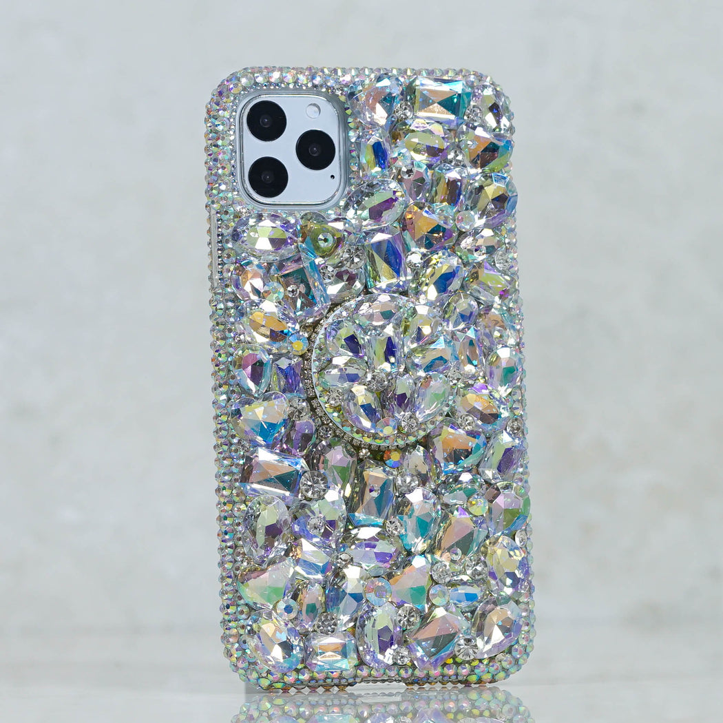 Genuine Aurora Borealis Crystals and Stones + PopSockets PopGrip (Style PS111)