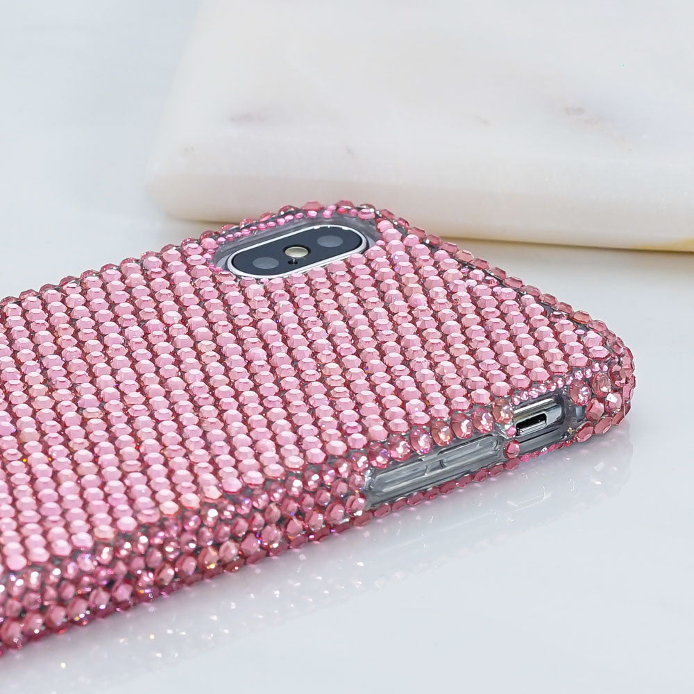 pink crystals iphone X case