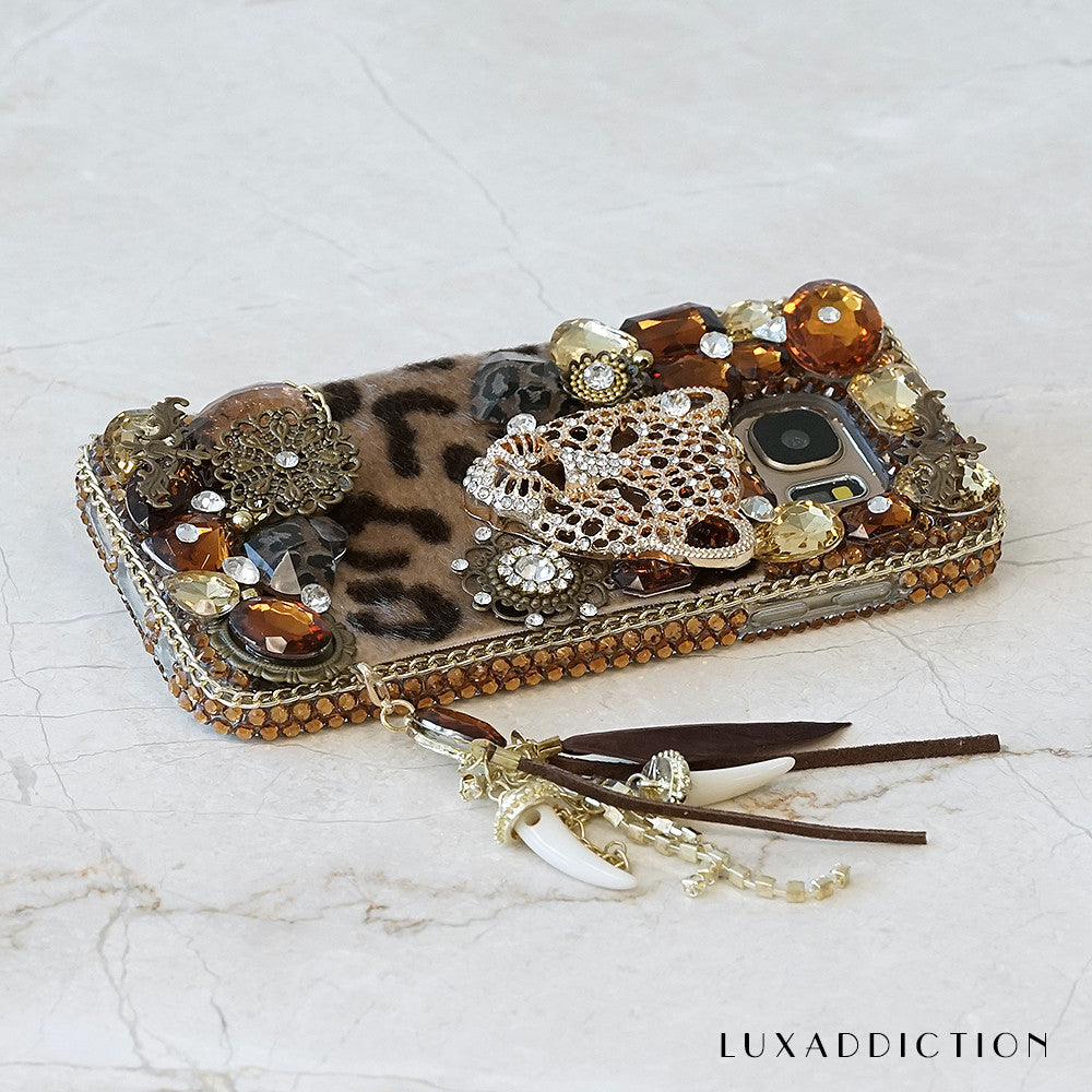 leopard bling iphone 7 plus case