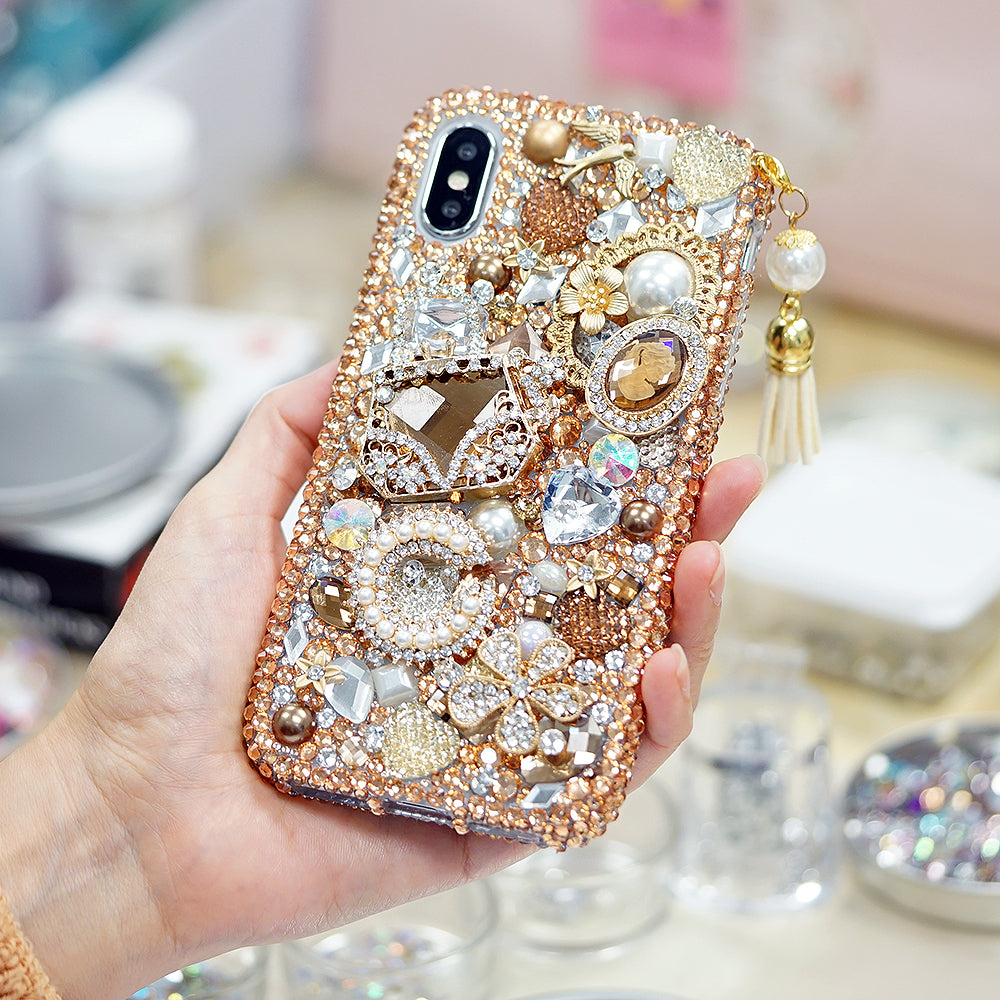 Royal gold bling iphone x case