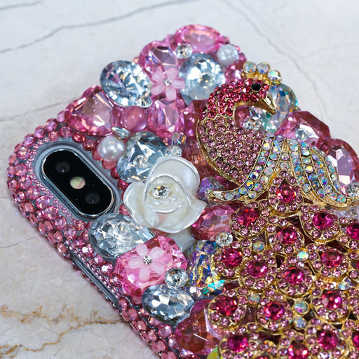 bling peacock iphone xr case