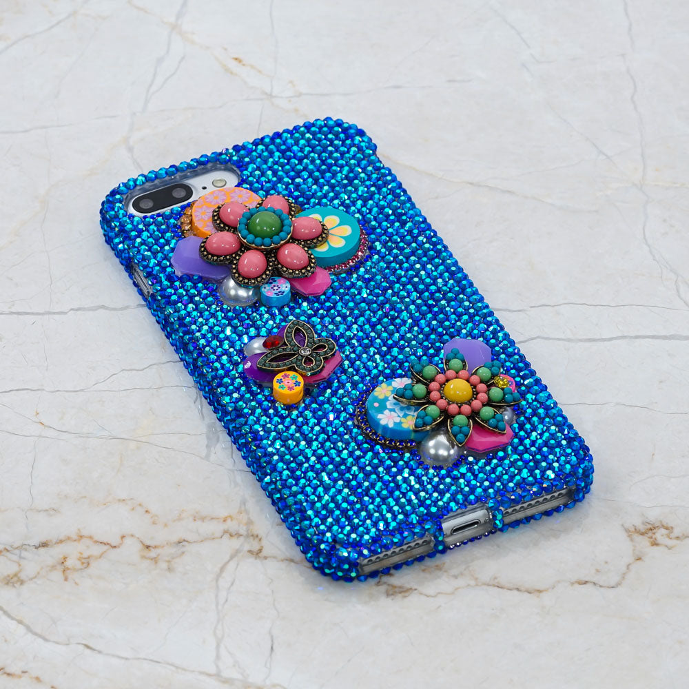 blue crystals iphone 8 plus case