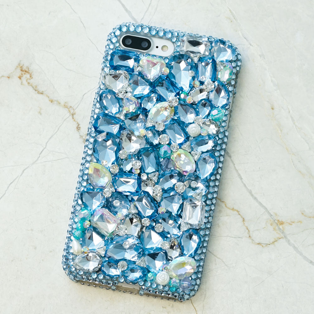 blue crystals iphone xs max case