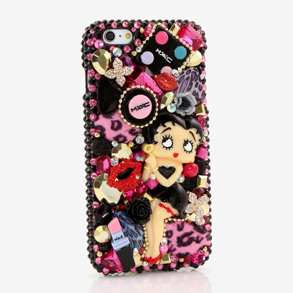 Betty Boop Design crystals bling case hamdmade for iphone 6