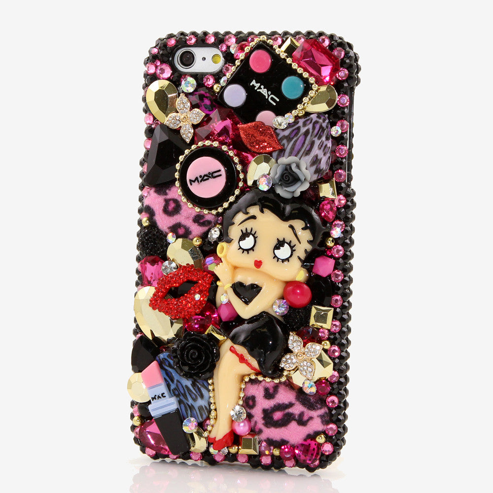 Bling Cases, custom made Betty Boop crystals case for iphone 7 / 7 plus, iphone 8, Samsung Galaxy Note, S7 / S7 Edge, S8, and all other phone models — LuxAddiction.com Bling Cases, custom made Betty Boop crystals case for iphone 7 / 7 plus, iphone 8, Samsung Galaxy Note, S7 / S7 Edge, S8, and all other phone models — LuxAddiction.com