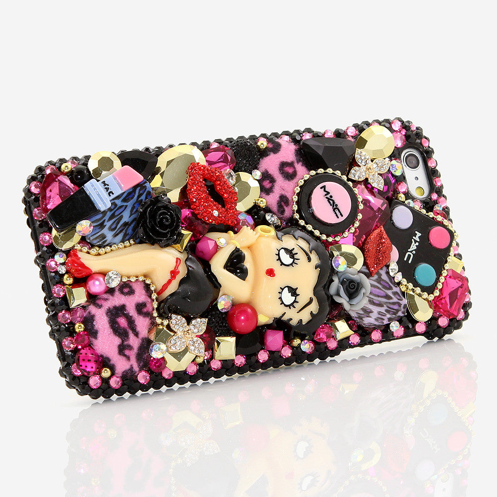 Betty Boop Design crystals bling case hamdmade for iphone 6